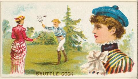 Vintage Shuttle Cock Game Illustration