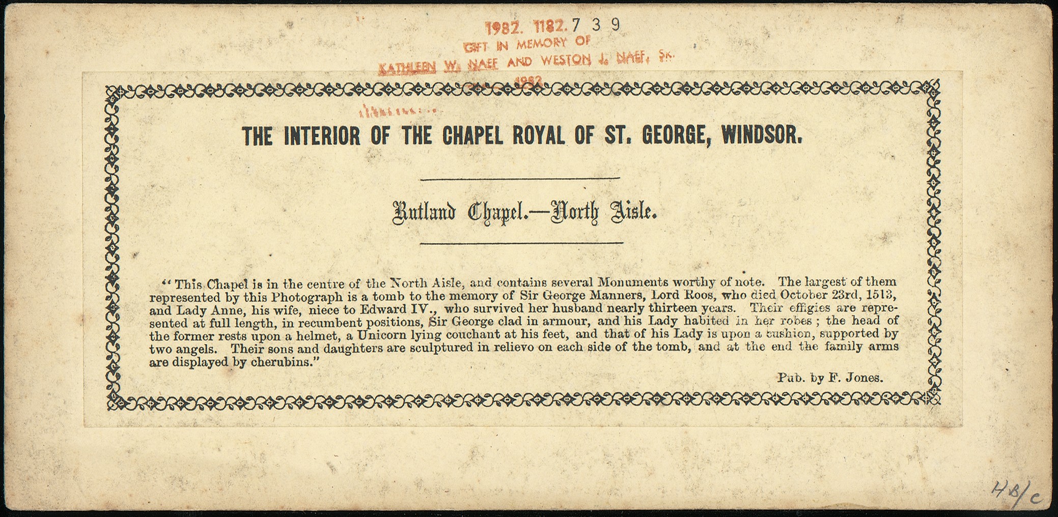 Windsor St George's Chapel Description Card