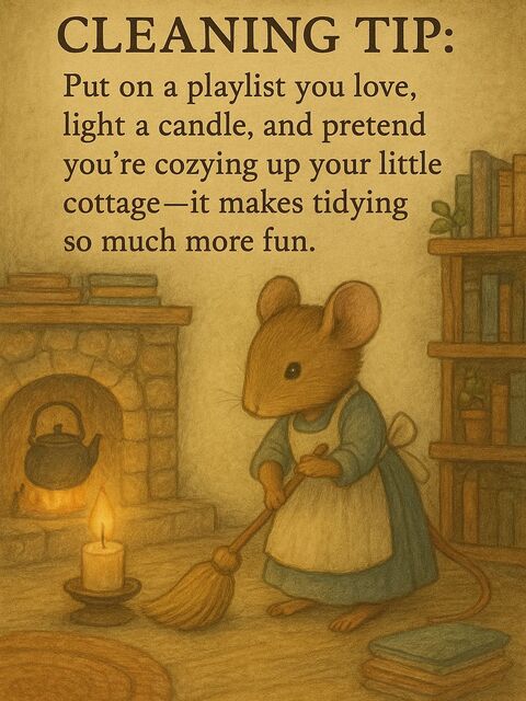 Cozy Cleaning Tip Illustration