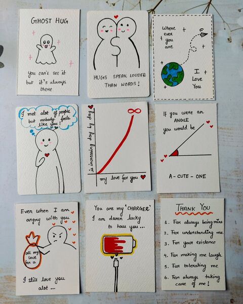 Hand-drawn Love and Gratitude Notes