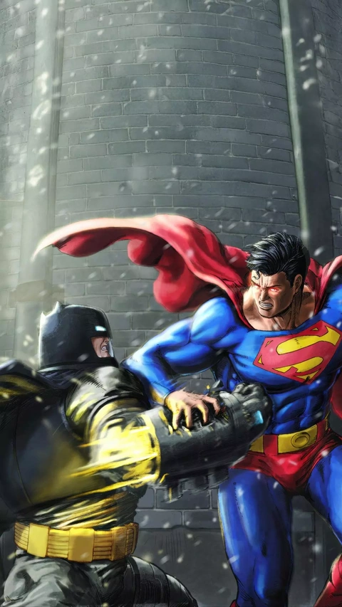 Batman Fighting Superman