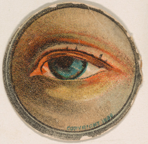 Vintage Circular Print of a Human Eye