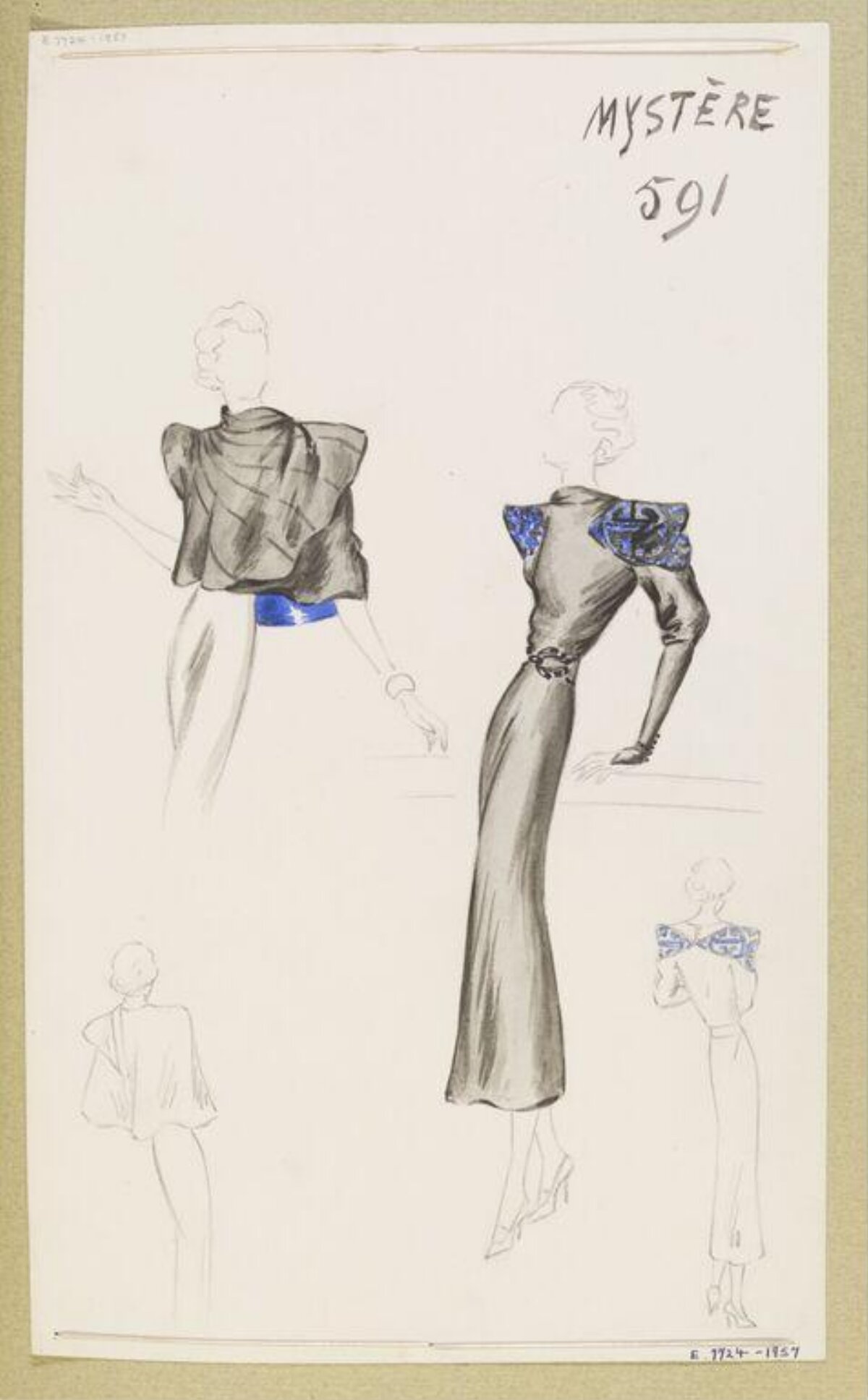Vintage Fashion Design Sketch
