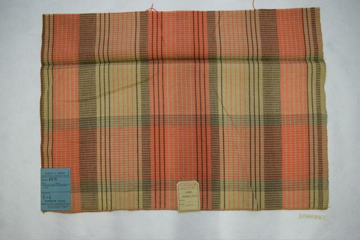 Vintage Plaid Textile Sample