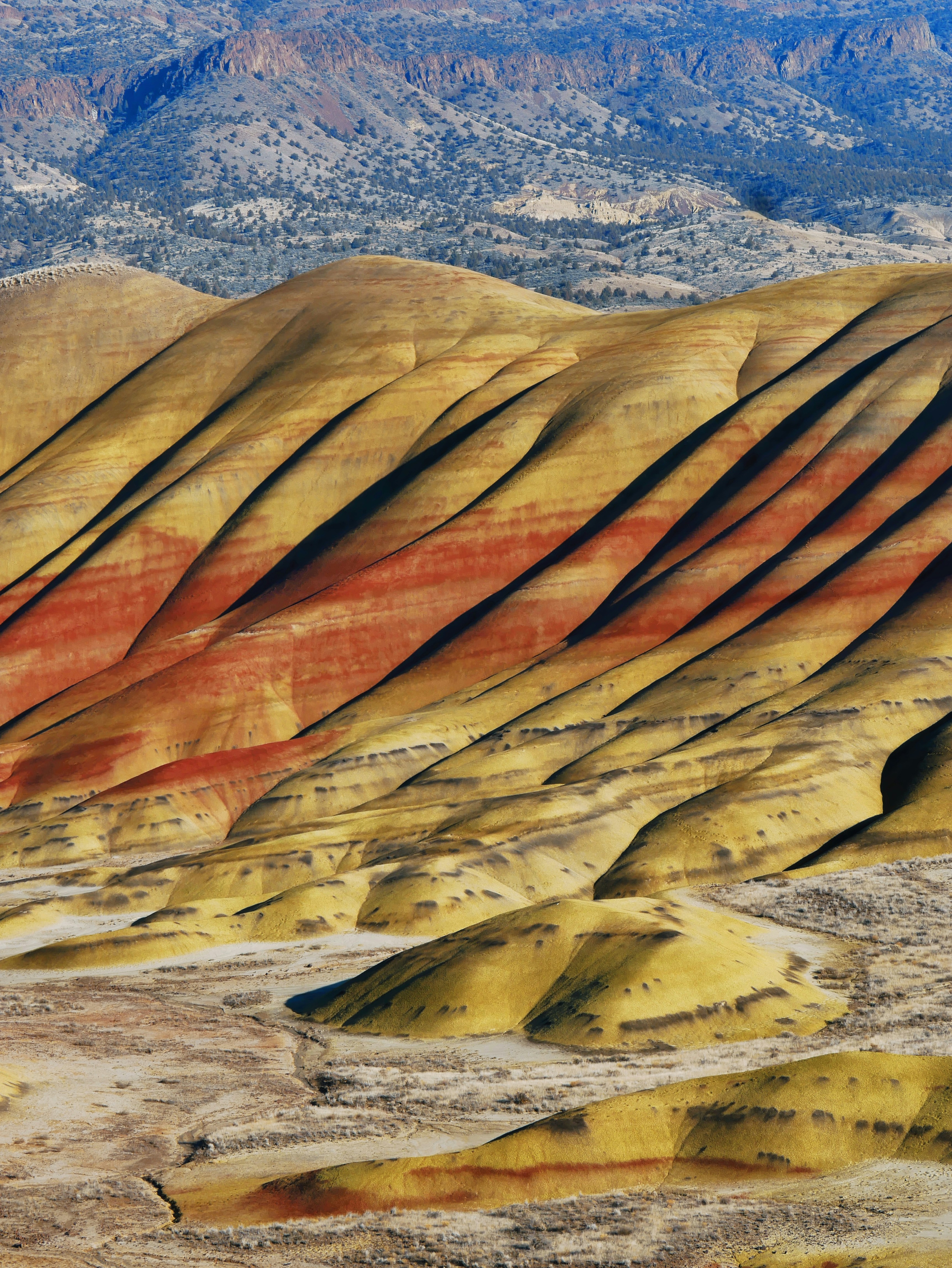 Layered Painted Hills Landscape