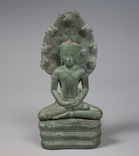 Bronze Seated Naga Buddha Statue