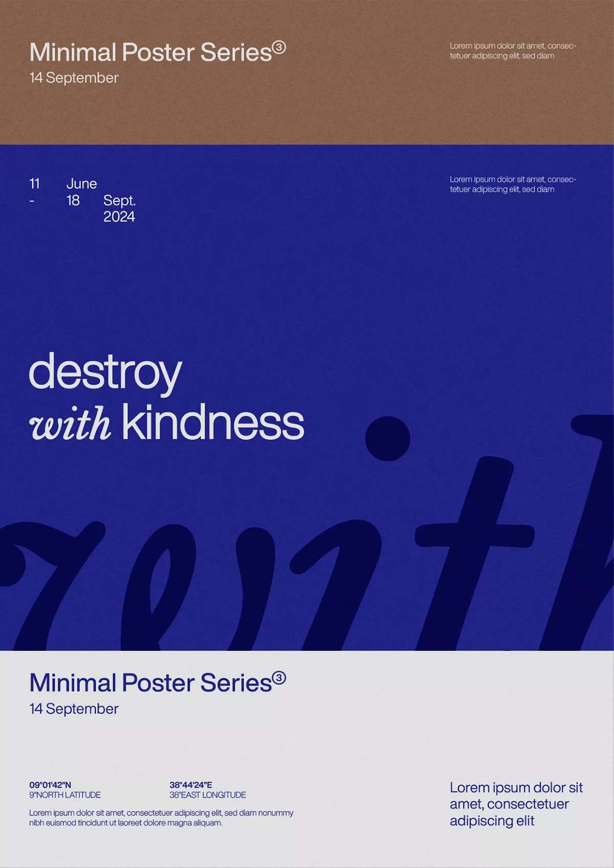 Destroy With Kindness Minimal Poster