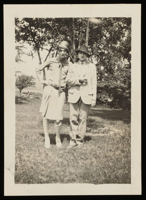 Vintage Outdoor Portrait of Two People