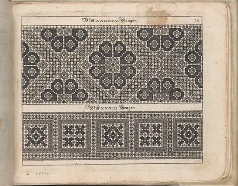 Antique Cross-Stitch Pattern Book Page