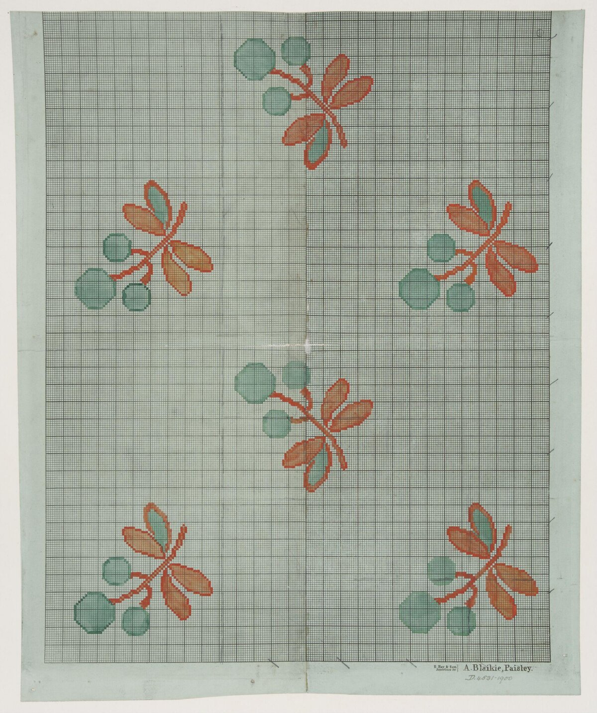 Berry Branch Cross Stitch Pattern