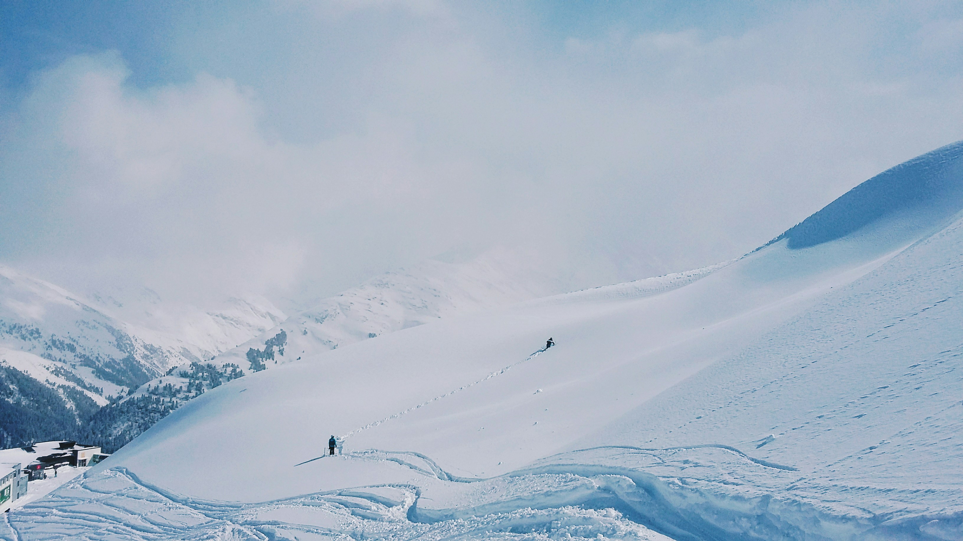 Snowy Mountain Ski Slope