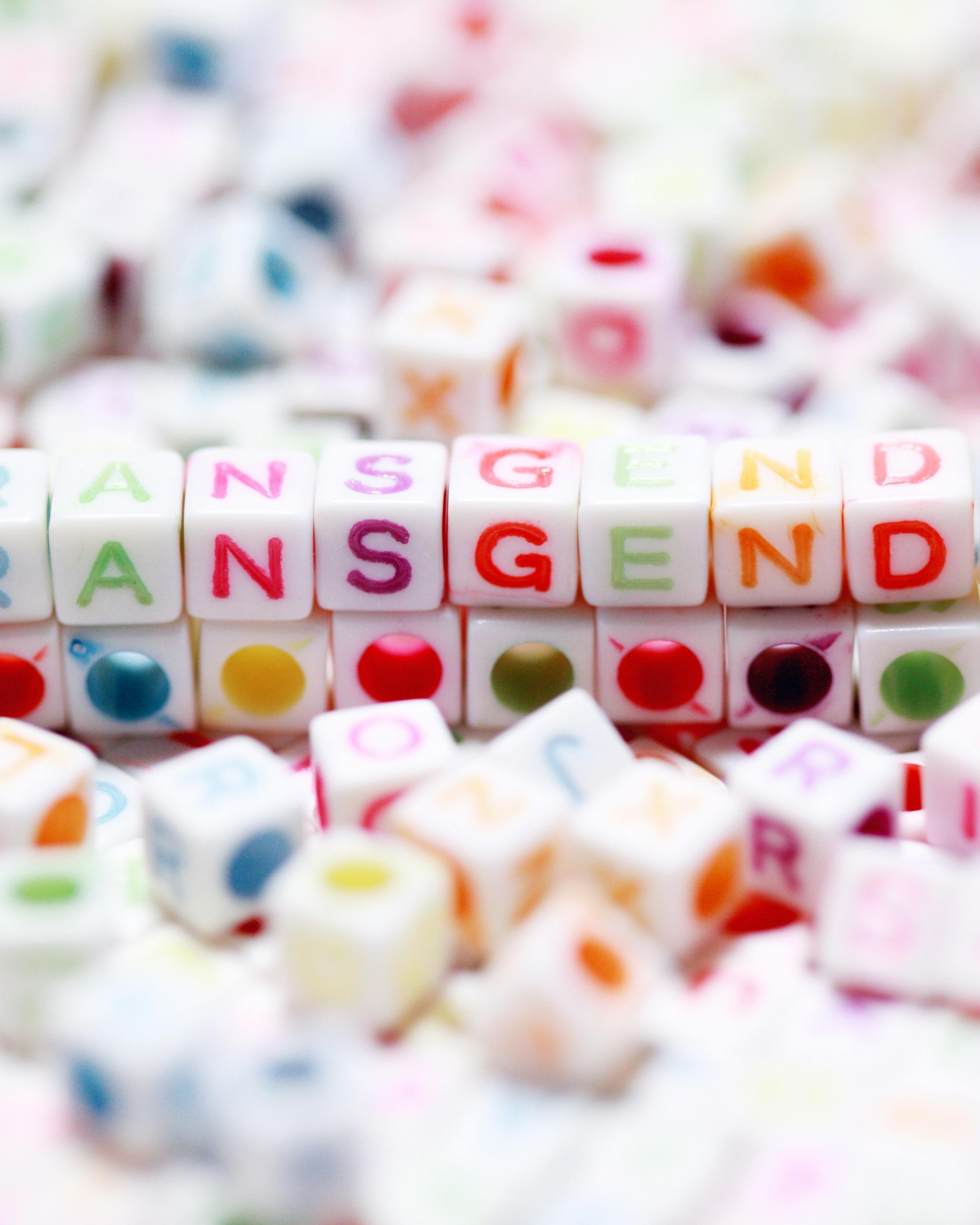 Transgend Spelled With Alphabet Beads