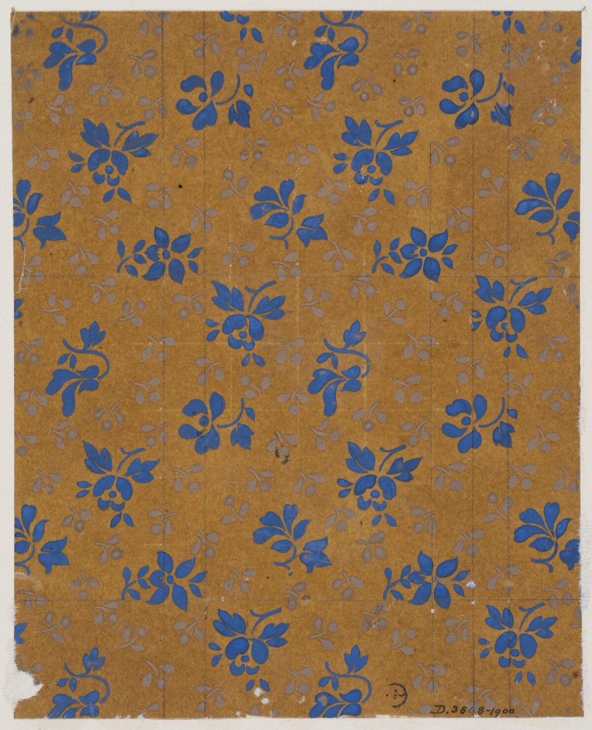 Vintage Blue Floral Pattern Design