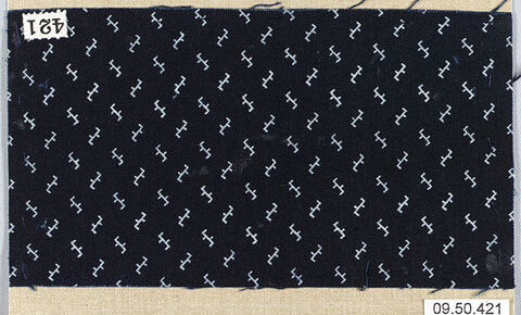 Black Geometric Patterned Textile Swatch