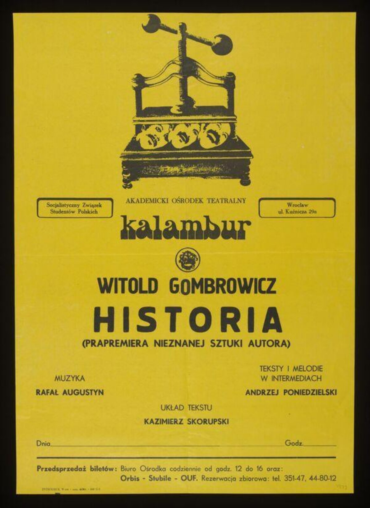 Vintage Polish Theater Historia Poster