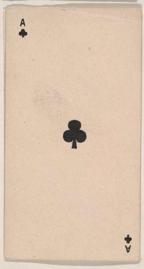 Vintage Ace of Clubs Playing Card