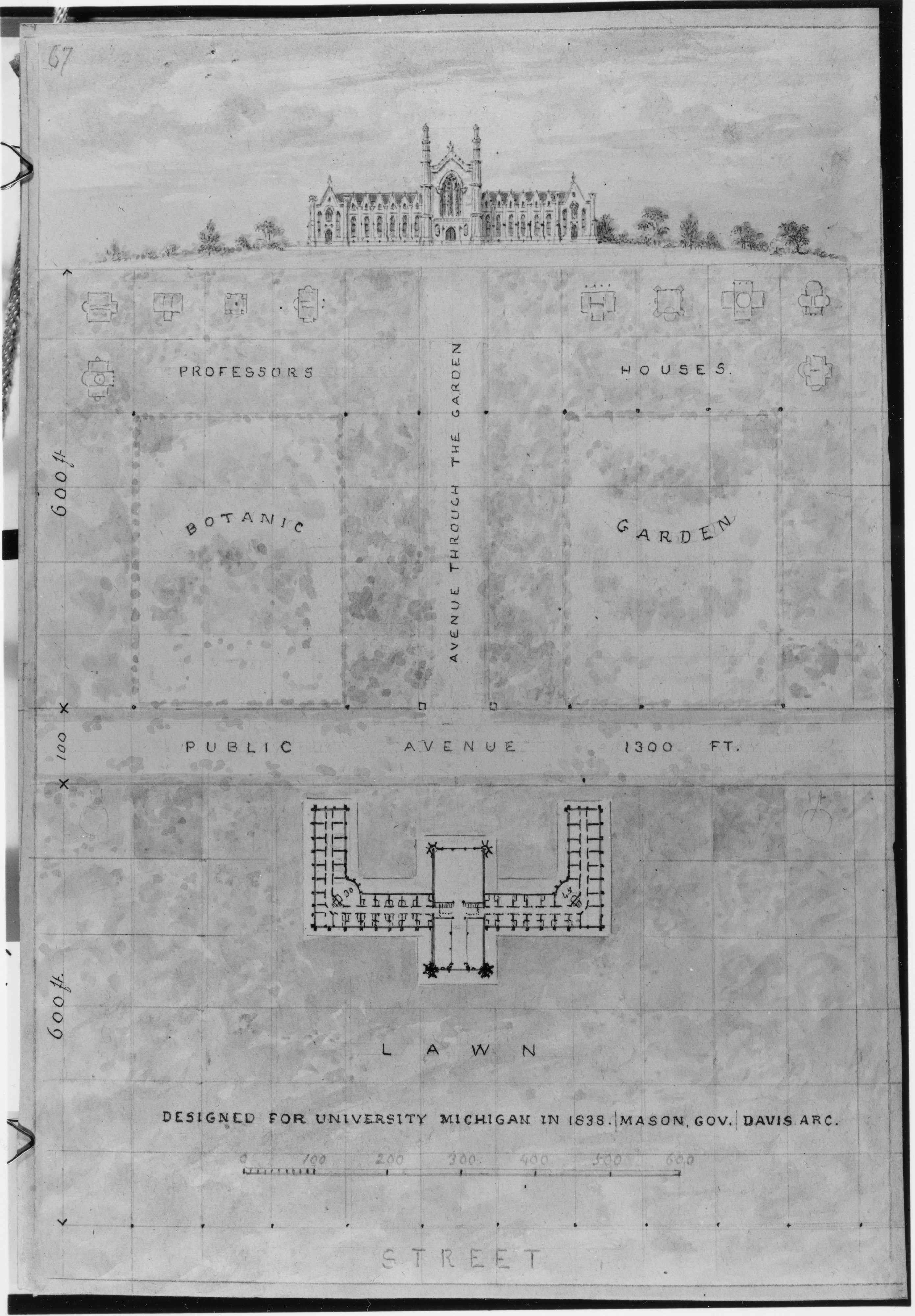 1838 University of Michigan Architectural Plan
