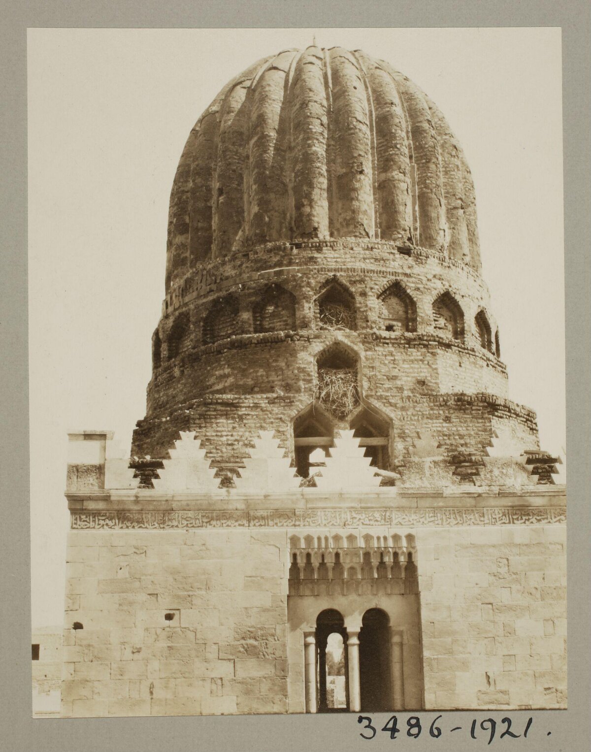 Vintage View of Brick Domed Mausoleum