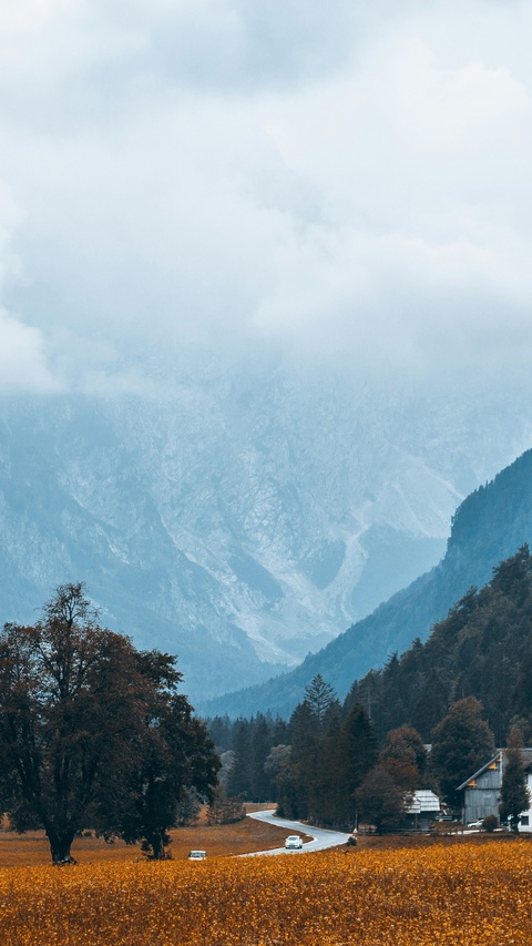 Autumn Mountain Valley Landscape