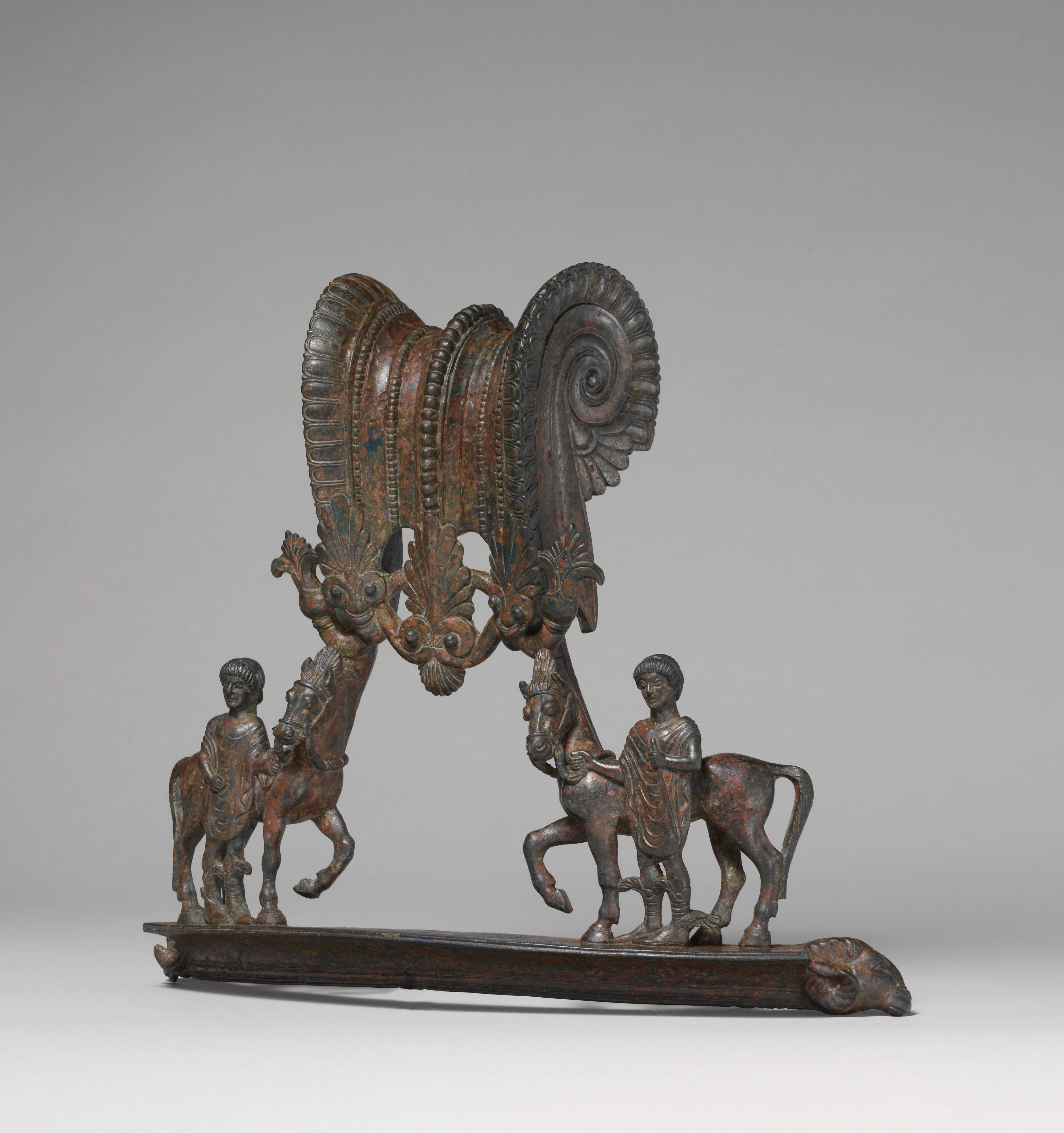 Ancient Bronze Horse Group Sculpture