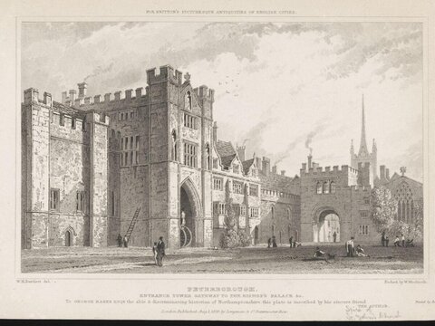 Peterborough Bishop's Palace Gateway Engraving