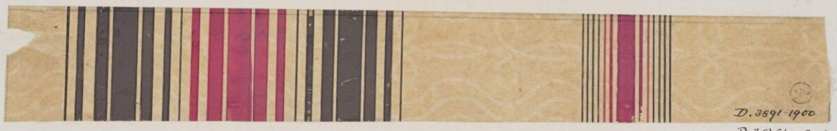 Antique Striped Textile Design Sample