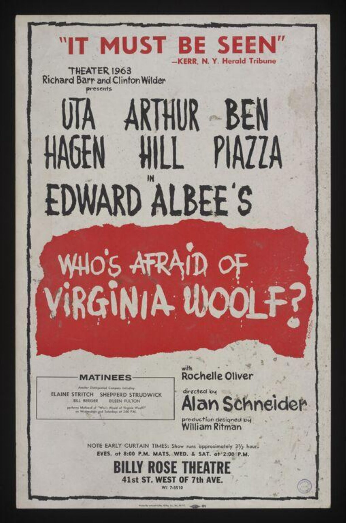 1963 Who's Afraid of Virginia Woolf? Poster