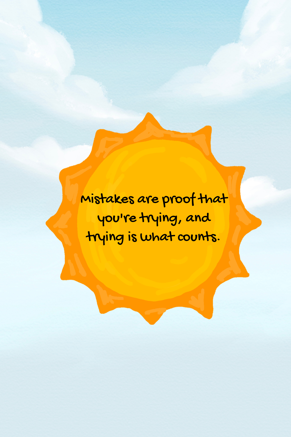 Motivational Quote on Sun Illustration