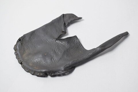 Ancient Black Leather Artifact Fragment