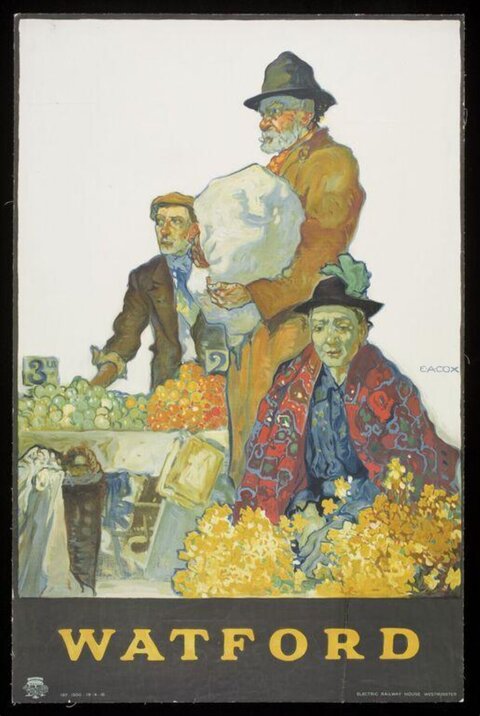 Vintage Watford Market Poster