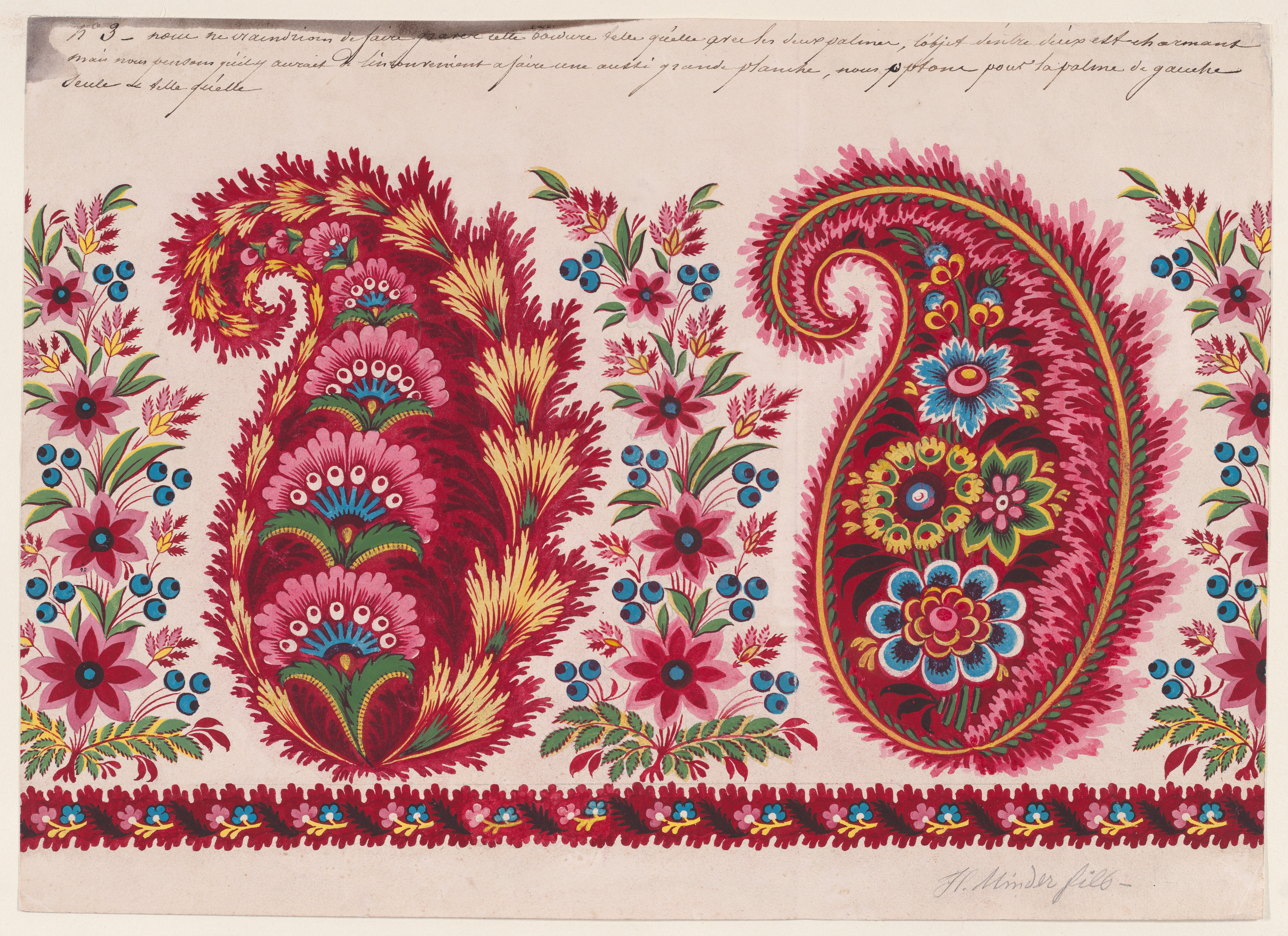 Vintage Paisley Floral Textile Pattern