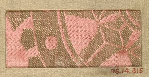 Pink and Gold Woven Textile Fragment