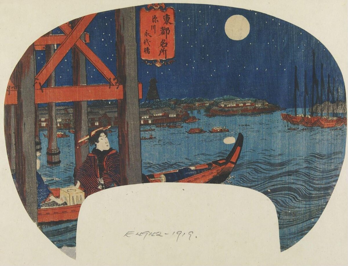 Moonlit Night at Eitai Bridge