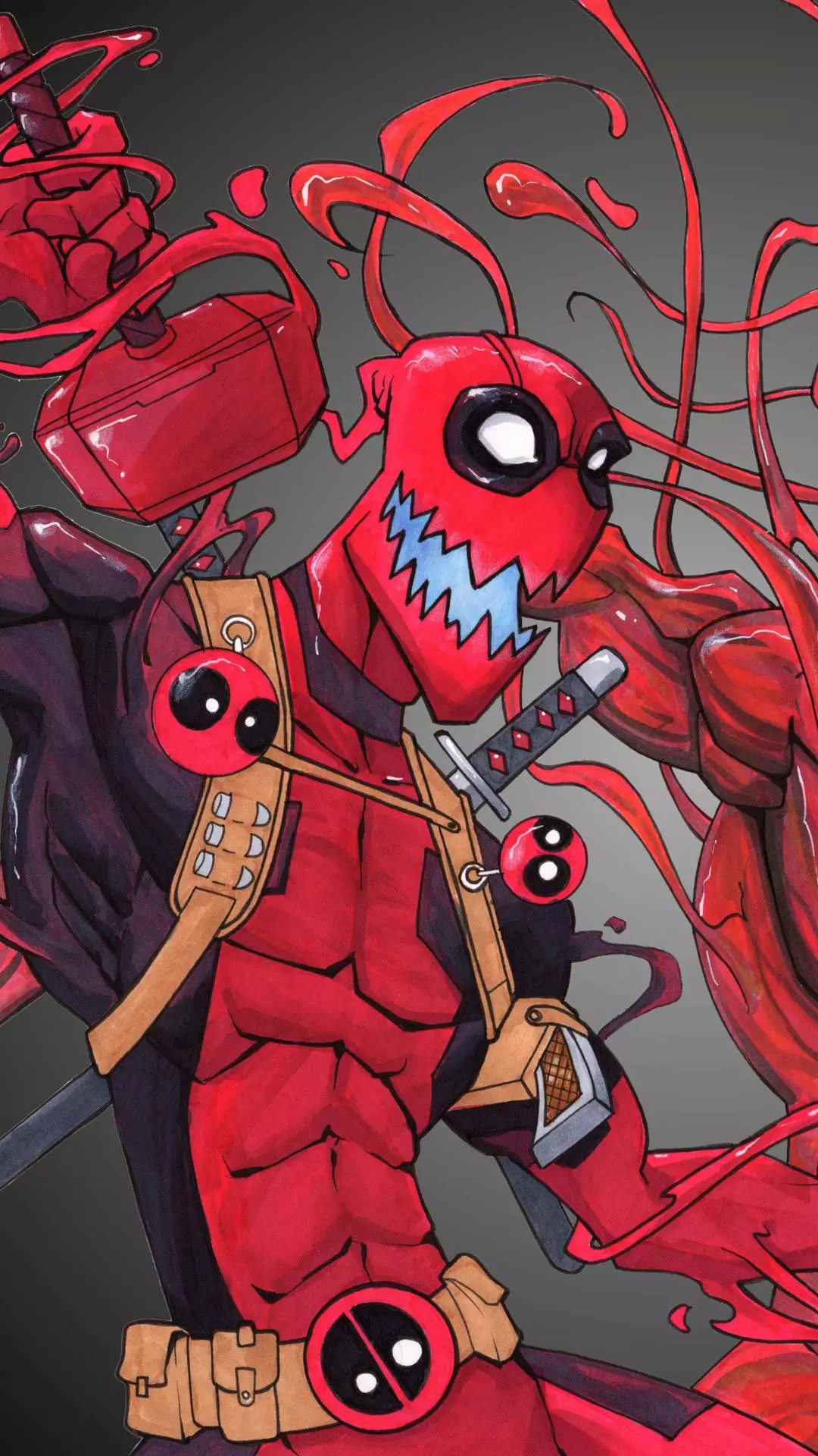 Deadpool Symbiote Fusion Art