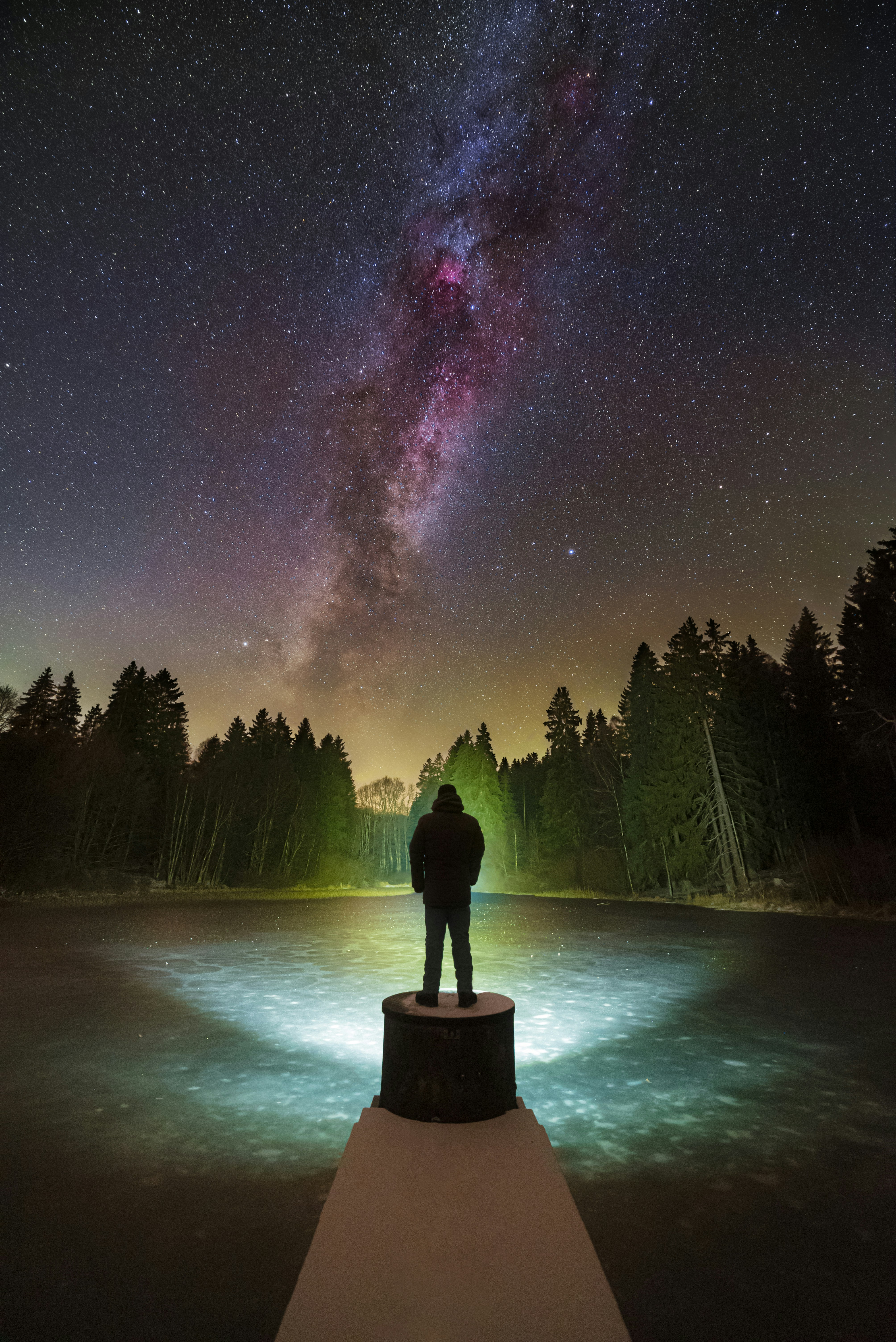 Stargazer Under the Milky Way