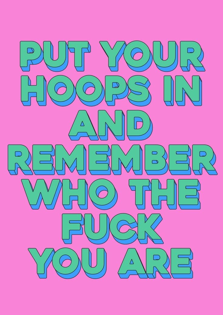 Bold Quote Text Art on Pink Background