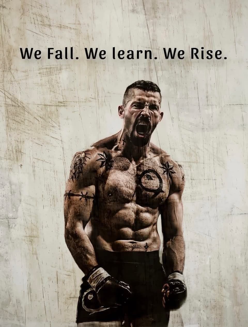 We Fall We Learn We Rise Motivational Poster