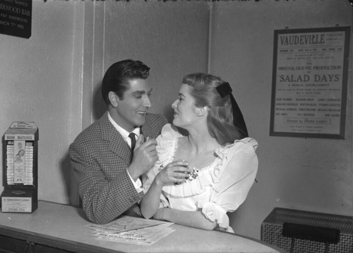 Smiling Couple at Vaudeville Theater Bar