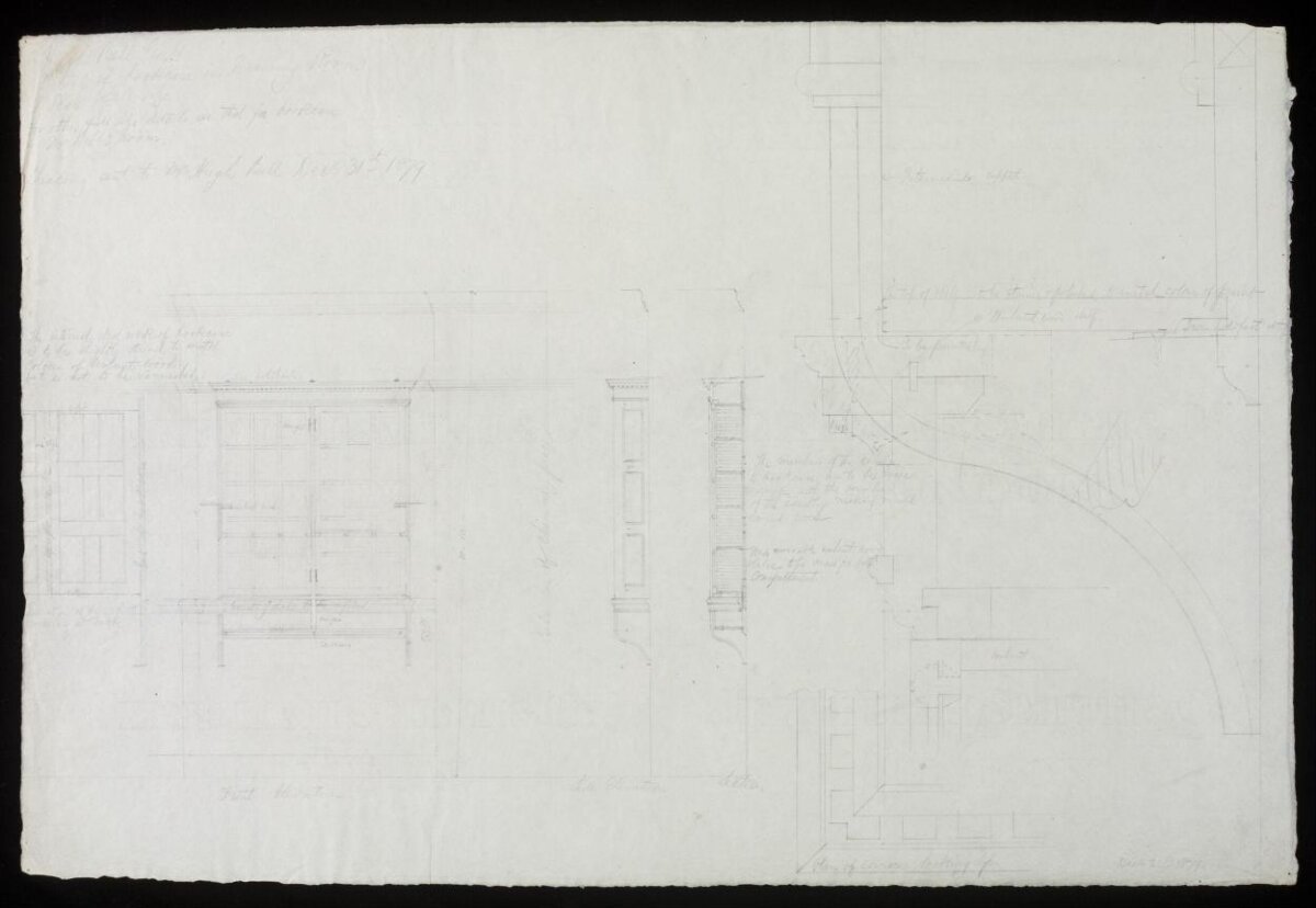 Vintage Architectural Pencil Drawing