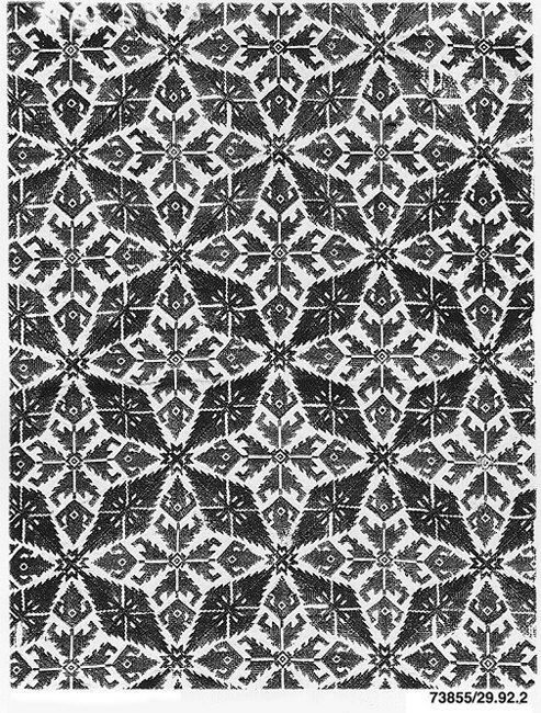Black and White Geometric Textile Pattern