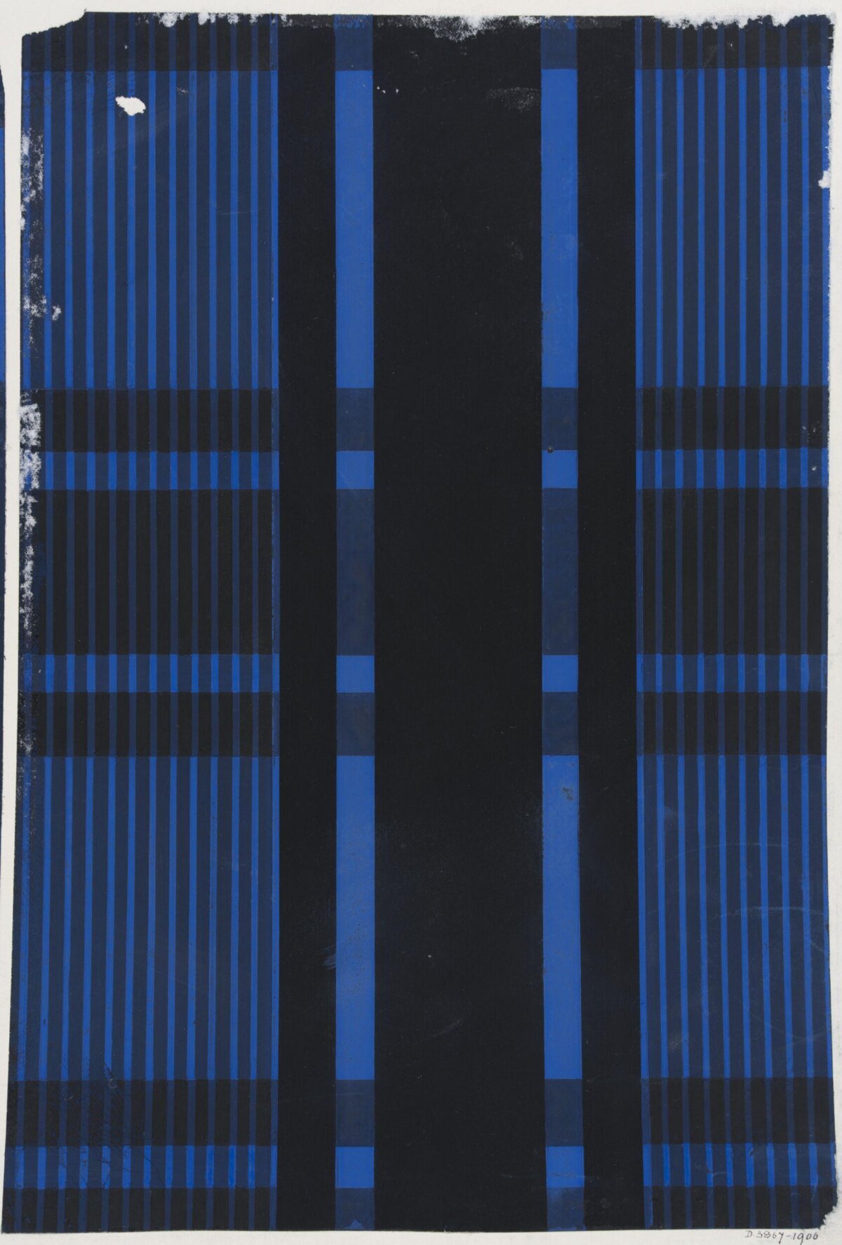 Blue and Black Plaid Textile Design