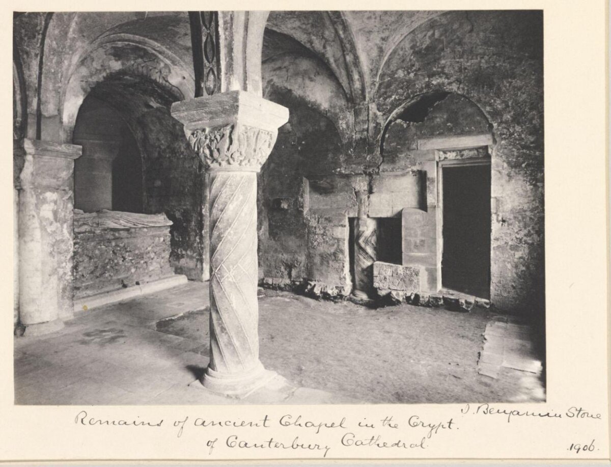 Ancient Chapel Remains in Canterbury Cathedral Crypt