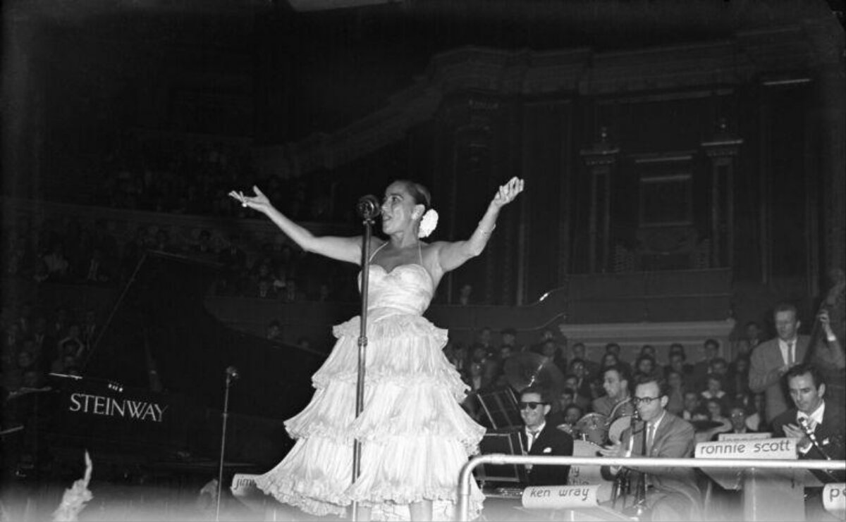 Female Singer Performing at Jazz Concert