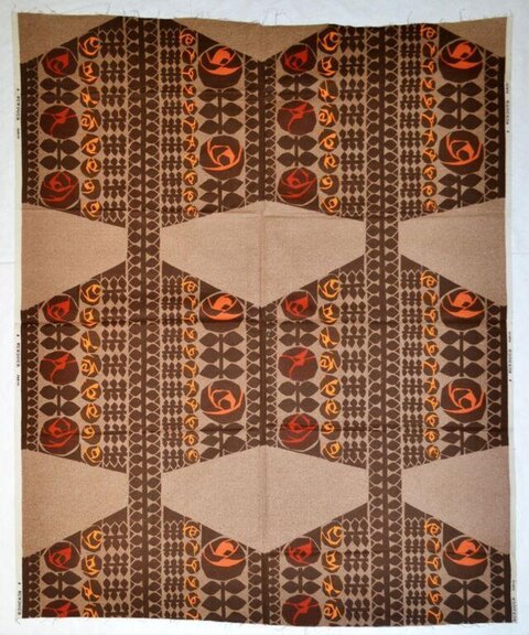 Vintage Geometric Floral Textile Pattern