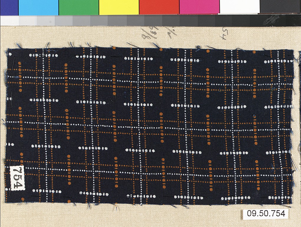 Dark Plaid Textile Swatch Sample