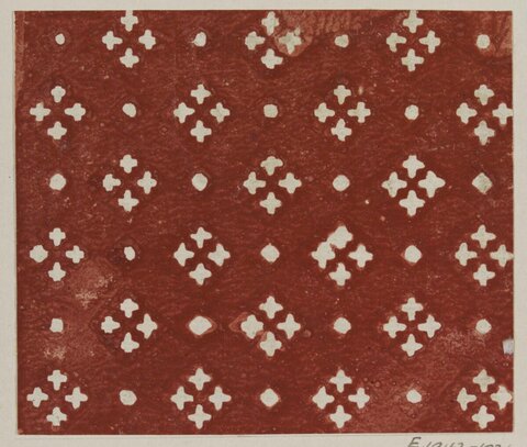 Red Vintage Geometric Textile Pattern