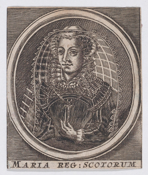 Engraved Portrait of Mary Queen of Scots