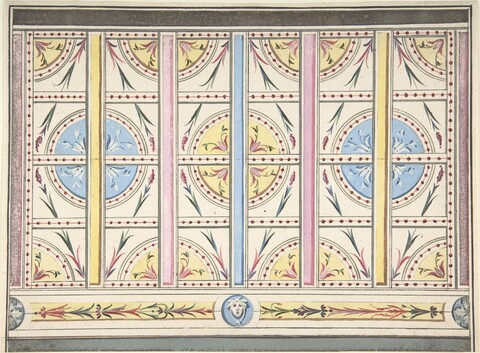 Classical Coffered Ceiling Design Drawing
