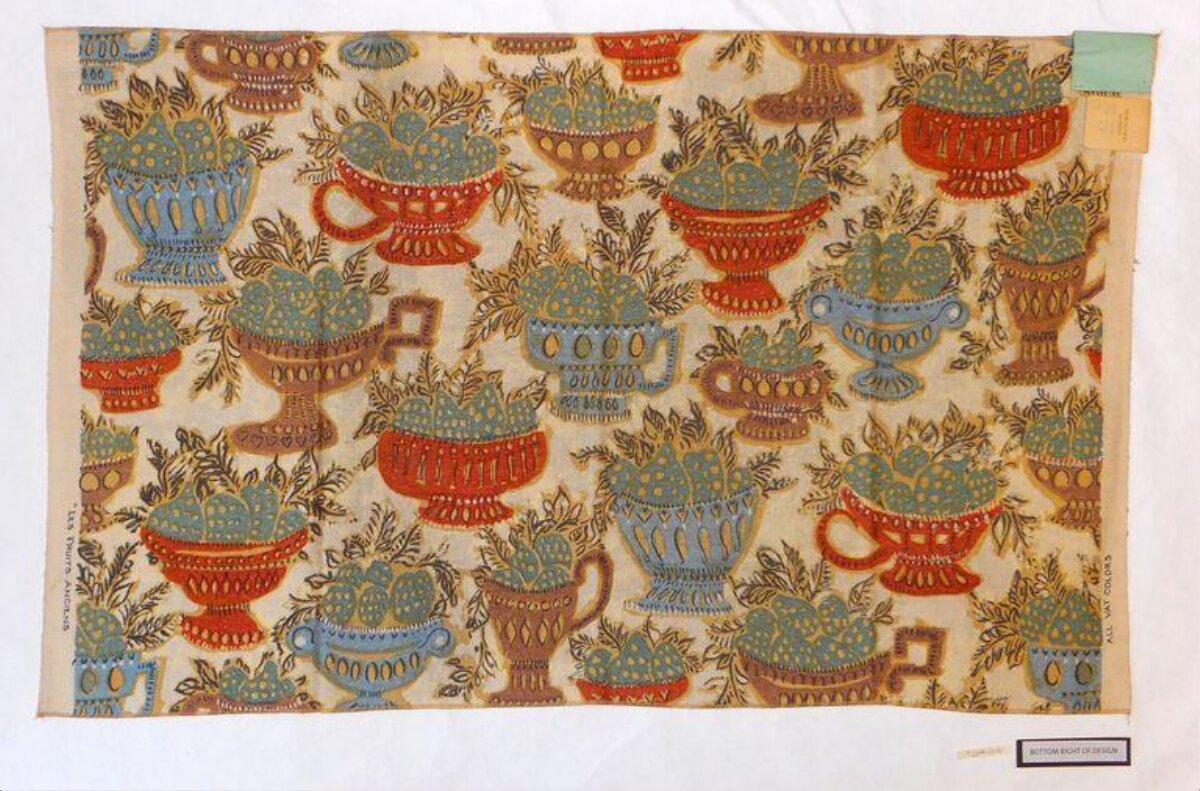 Fruit Bowl Pattern Printed Textile