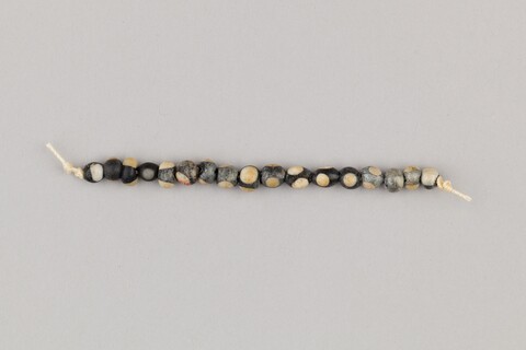 Strung Spot-patterned Ancient Beads
